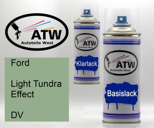 Ford, Light Tundra Effect, DV: 400ml Sprühdose + 400ml Klarlack - Set, von ATW Autoteile West.